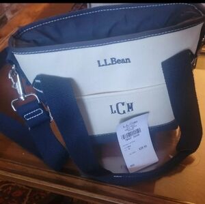 Llbean insulated canvas tote NWT